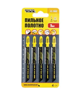 Brzeszczoty do wyrzynarki MASTERTOOL HCS do drewna/ plastiku szybkie proste cięcie 8TPI/100 mm 5 szt. 14-2800