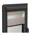 Roleta Dzień i Noc w aluminiowej kasecie (Antracyt) seria Elite naturalny palisander