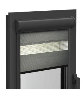 Roleta Dzień i Noc w aluminiowej kasecie (Antracyt) Elite seria stylowy antracyt