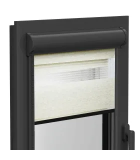 Roleta Dzień i Noc w aluminiowej kasecie (Antracytowa) Elite seria marmur