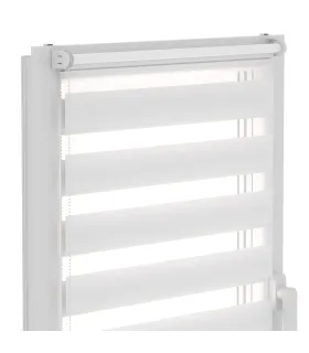 Roleta Dzień i Noc seria Delux Plus Biała Pearl DN40