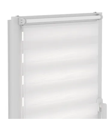Roleta Dzień i Noc seria Delux Plus Biała Pearl DN40