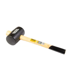 Młotek gumowy MASTERTOOL 55 mm 340 g drewniany trzonek czarny 02-0301