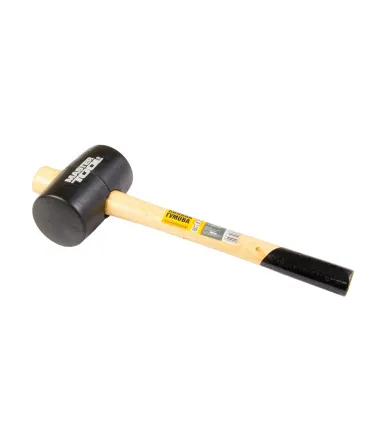 Młotek gumowy MASTERTOOL 55 mm 340 g drewniany trzonek czarny 02-0301