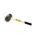 Młotek gumowy MASTERTOOL 60 mm 450 g drewniany trzonek czarny 02-0302