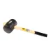 Młotek gumowy MASTERTOOL 80 mm 900 g drewniany trzonek czarny 02-0304