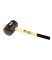 Młotek gumowy MASTERTOOL 80 mm 900 g drewniany trzonek czarny 02-0304
