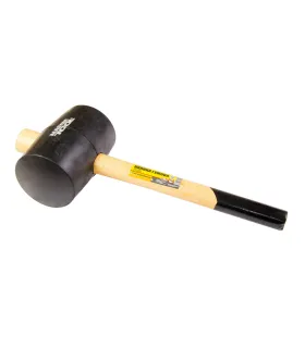 Młotek gumowy MASTERTOOL 100 mm 1200 g drewniany trzonek czarny 02-0305