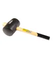 Młotek gumowy MASTERTOOL 100 mm 1200 g drewniany trzonek czarny 02-0305
