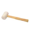 Młotek gumowy MASTERTOOL 55 mm 340 g drewniany trzonek biały 02-0311