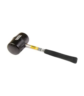 Młotek gumowy MASTERTOOL 75 mm 680 g metalowa rękojeść czarna 02-1303