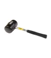 Młotek gumowy MASTERTOOL 75 mm 680 g metalowa rękojeść czarna 02-1303