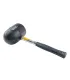 Młotek gumowy MASTERTOOL 90 mm 1250 g metalowy trzonek, półokrągła głowica czarna 02-1305