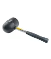 Młotek gumowy MASTERTOOL 90 mm 1250 g metalowy trzonek, półokrągła głowica czarna 02-1305