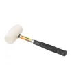Młotek gumowy MASTERTOOL 40 mm 225 g metalowa rękojeść biała 02-1310