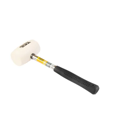 Młotek gumowy MASTERTOOL 60 mm 450 g metalowa rękojeść biała 02-1312