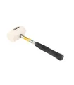 Młotek gumowy MASTERTOOL 60 mm 450 g metalowa rękojeść biała 02-1312