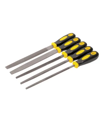 Pilnik do metalu MASTERTOOL 200 mm, 5 szt. płaski/okrągły/trójkątny/półokrągły/kwadratowy dwukomponentowa rękojeść 06-0250