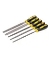Pilnik do metalu MASTERTOOL 200 mm, 5 szt. płaski/okrągły/trójkątny/półokrągły/kwadratowy dwukomponentowa rękojeść 06-0250