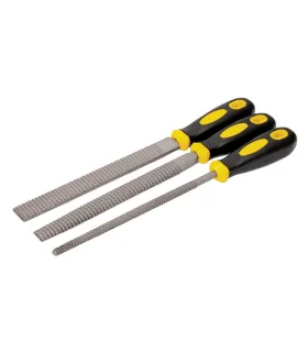 Raszple do drewna MASTERTOOL 200 mm, 3 szt. płaski/okrągły/półokrągły dwuskładnikowa rękojeść 06-0330