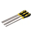 Raszple do drewna MASTERTOOL 200 mm, 3 szt. płaski/okrągły/półokrągły dwuskładnikowa rękojeść 06-0330