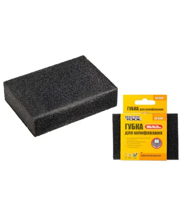 Gąbka ścierna czterostronna MASTERTOOL P80 100*70*25 mm 08-0308
