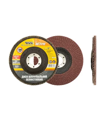 Tarcza ścierna listkowa MASTERTOOL T27 P100 125*22 mm 08-2210