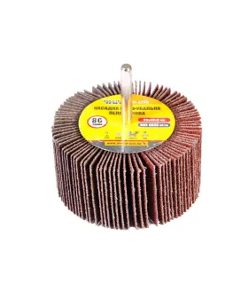 Walec ścierny listkowy MASTERTOOL 80*40 mm P80 z trzpieniem 6 mm 08-2298
