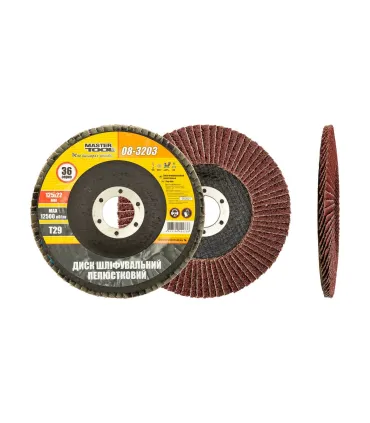 Tarcza ścierna listkowa MASTERTOOL T29 P36 125*22 mm 08-3203
