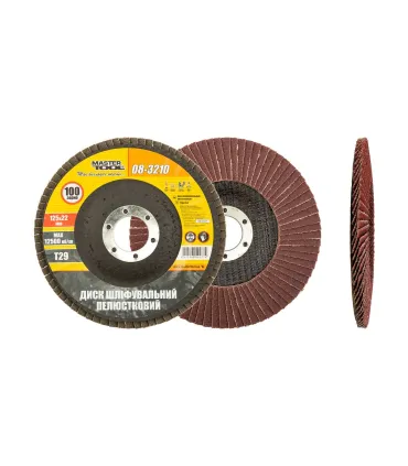 Tarcza ścierna listkowa MASTERTOOL T29 P100 125*22 mm 08-3210