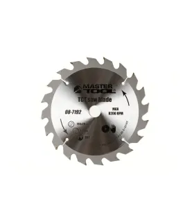 Tarcza piłowa do cięcia drewna MASTERTOOL zęby z węglika wolframu 185*20*20T, adapter 20-16 08-7192