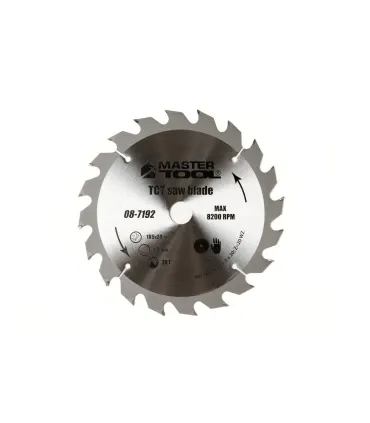 Tarcza piłowa do cięcia drewna MASTERTOOL zęby z węglika wolframu 185*20*20T, adapter 20-16 08-7192