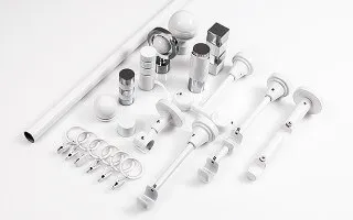 Karnisze Magic Ø19 mm białe błyszczące