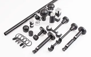 Karnisze Magic Ø19 mm czarne matowe