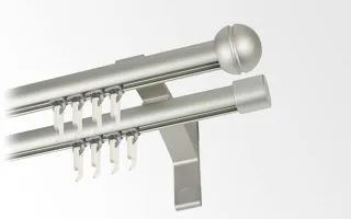 Karnisze podwójne INOX