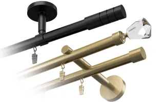 Stylowe aluminiowe szyny Elegant Ø19 mm